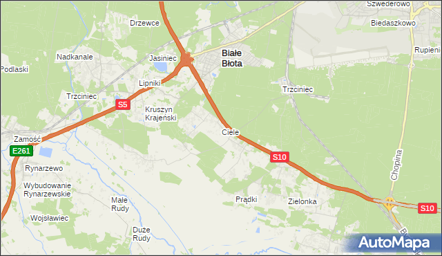 mapa Ciele, Ciele na mapie Targeo