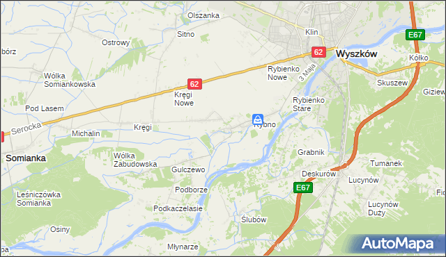 mapa Tulewo Górne, Tulewo Górne na mapie Targeo