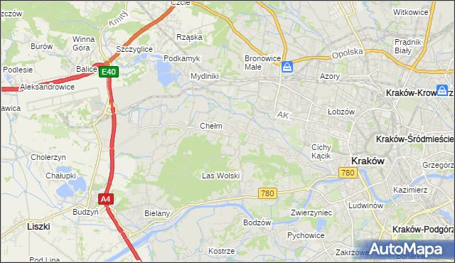mapa Wola Justowska, Wola Justowska na mapie Targeo