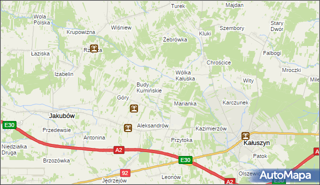 mapa Budy Przytockie, Budy Przytockie na mapie Targeo