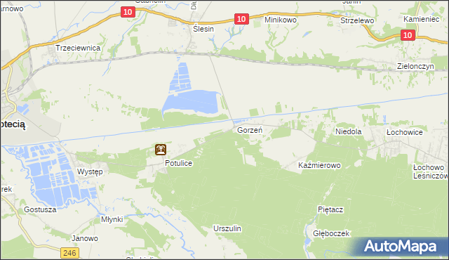 mapa Elżbiecin gmina Nakło nad Notecią, Elżbiecin gmina Nakło nad Notecią na mapie Targeo