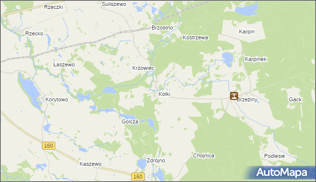 mapa Kołki, Kołki na mapie Targeo