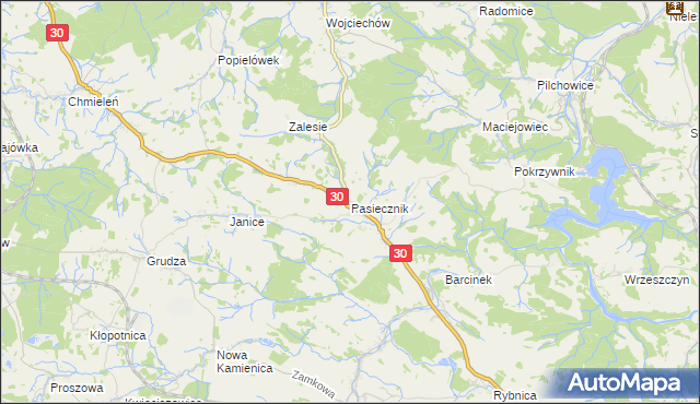 mapa Pasiecznik, Pasiecznik na mapie Targeo
