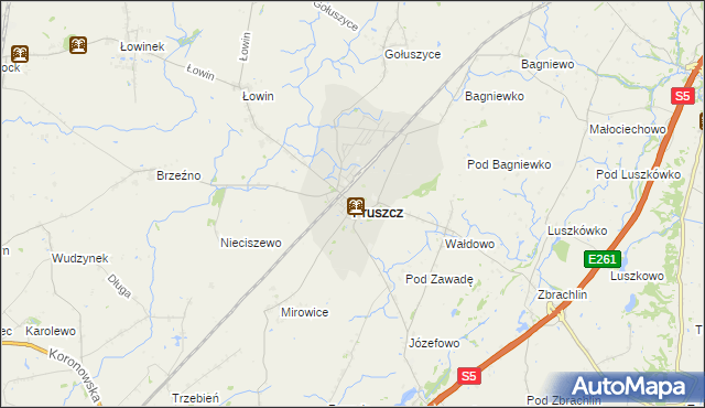 mapa Pruszcz powiat świecki, Pruszcz powiat świecki na mapie Targeo
