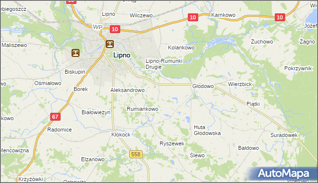 mapa Rumunki Głodowskie, Rumunki Głodowskie na mapie Targeo