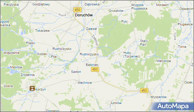 mapa Torzeniec, Torzeniec na mapie Targeo