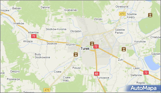 mapa Turka, Turek na mapie Targeo