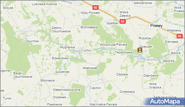 mapa Wilczoruda, Wilczoruda na mapie Targeo