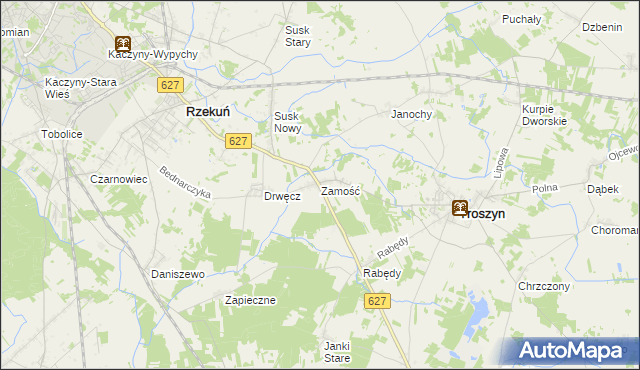 mapa Zamość gmina Troszyn, Zamość gmina Troszyn na mapie Targeo