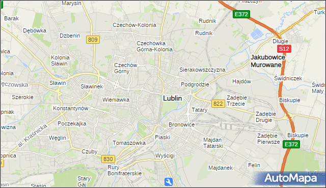 mapa Lublina, Lublin na mapie Targeo