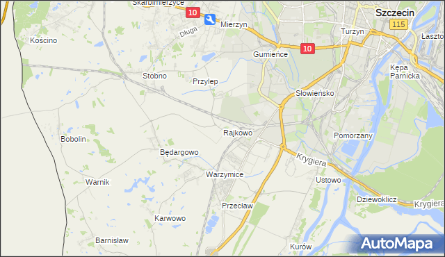 mapa Rajkowo, Rajkowo na mapie Targeo