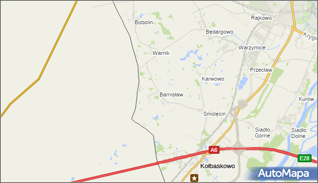mapa Barnisław, Barnisław na mapie Targeo