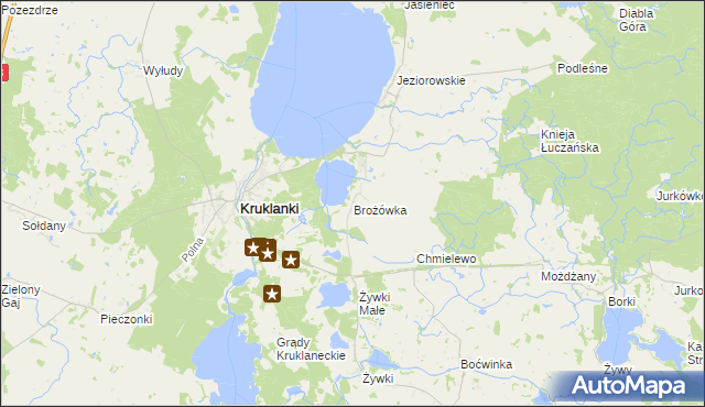 mapa Brożówka, Brożówka na mapie Targeo