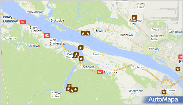 mapa Brwilno gmina Nowy Duninów, Brwilno gmina Nowy Duninów na mapie Targeo
