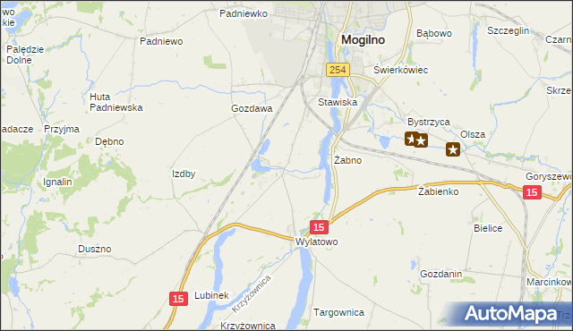 mapa Chabsko, Chabsko na mapie Targeo