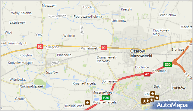 mapa Domaniewek Pierwszy, Domaniewek Pierwszy na mapie Targeo