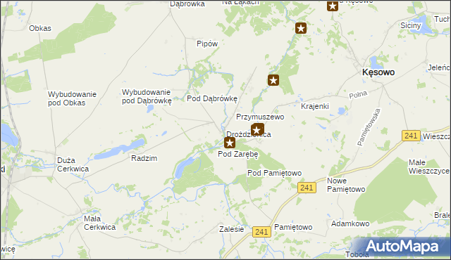 mapa Drożdzienica, Drożdzienica na mapie Targeo