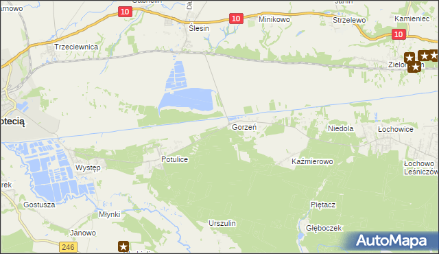 mapa Elżbiecin gmina Nakło nad Notecią, Elżbiecin gmina Nakło nad Notecią na mapie Targeo