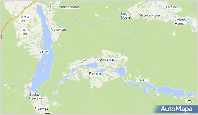 mapa Gorczyca, Gorczyca na mapie Targeo