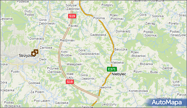 mapa Gwoździanka, Gwoździanka na mapie Targeo