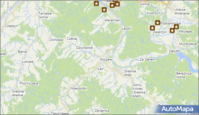 mapa Hoczew, Hoczew na mapie Targeo