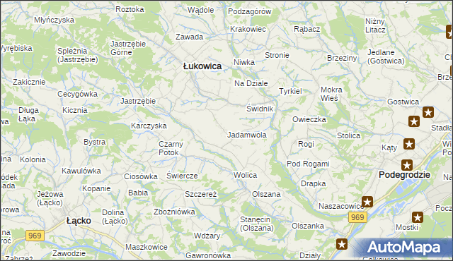 mapa Jadamwola, Jadamwola na mapie Targeo