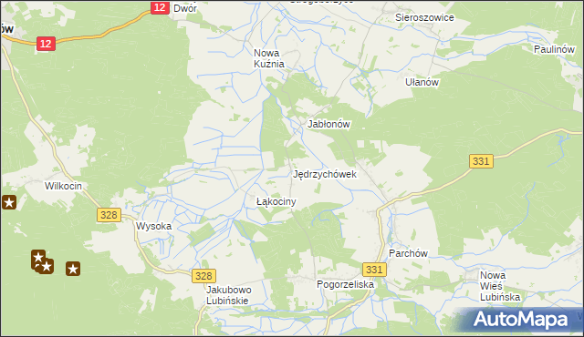mapa Jędrzychówek, Jędrzychówek na mapie Targeo