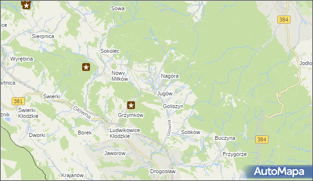 mapa Jugów, Jugów na mapie Targeo