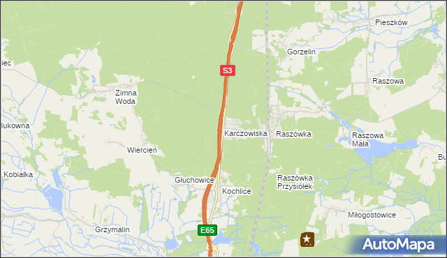 mapa Karczowiska, Karczowiska na mapie Targeo
