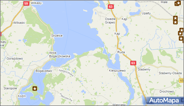 mapa Kleszczewo-Osada, Kleszczewo-Osada na mapie Targeo