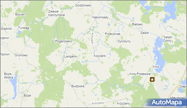 mapa Koczarki, Koczarki na mapie Targeo