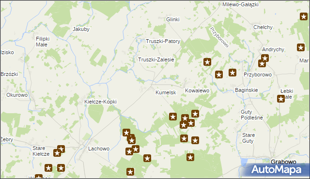 mapa Kumelsk, Kumelsk na mapie Targeo