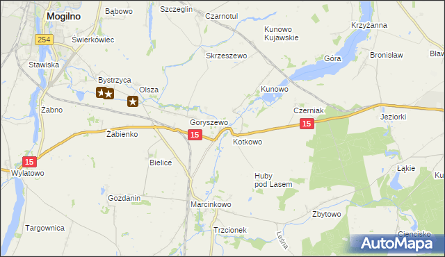 mapa Kwieciszewo, Kwieciszewo na mapie Targeo