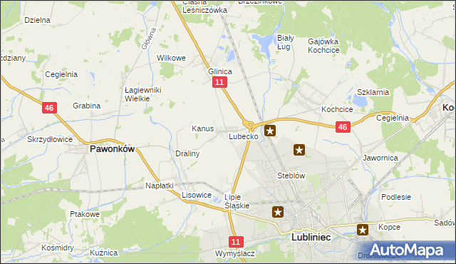 mapa Lubecko, Lubecko na mapie Targeo