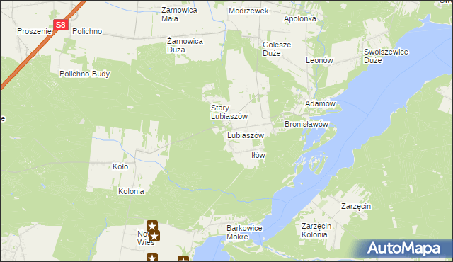 mapa Lubiaszów, Lubiaszów na mapie Targeo