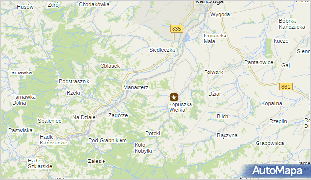 mapa Medynia Kańczucka, Medynia Kańczucka na mapie Targeo