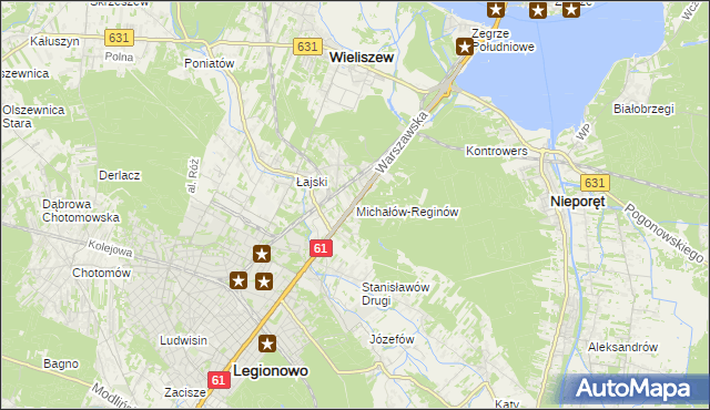 mapa Michałów-Reginów, Michałów-Reginów na mapie Targeo