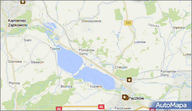 mapa Mrokocin, Mrokocin na mapie Targeo