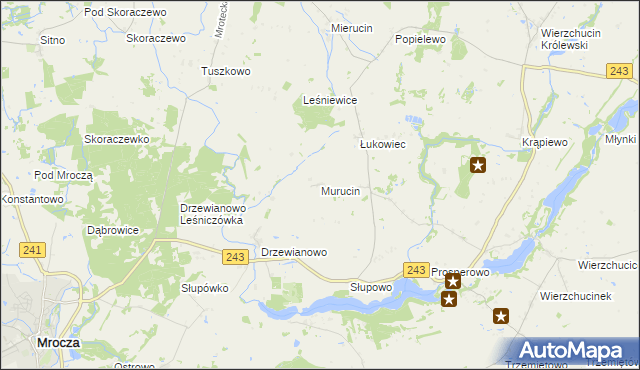 mapa Murucin, Murucin na mapie Targeo