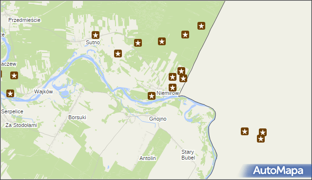 mapa Niemirów gmina Mielnik, Niemirów gmina Mielnik na mapie Targeo