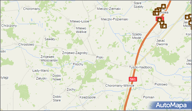 mapa Piski, Piski na mapie Targeo