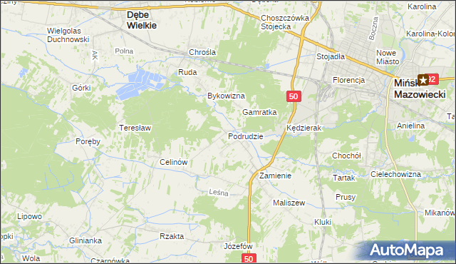 mapa Podrudzie, Podrudzie na mapie Targeo