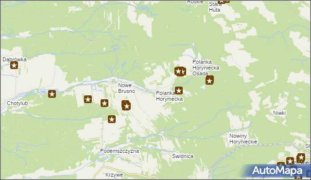mapa Polanka Horyniecka, Polanka Horyniecka na mapie Targeo