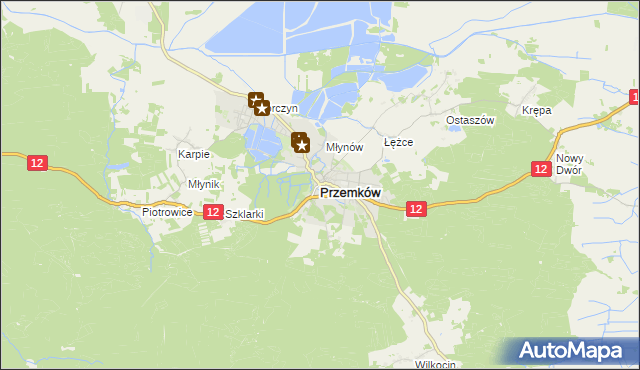 mapa Przemków, Przemków na mapie Targeo