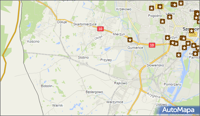 mapa Przylep, Przylep na mapie Targeo