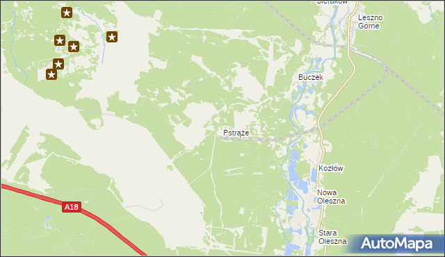 mapa Pstrąże, Pstrąże na mapie Targeo