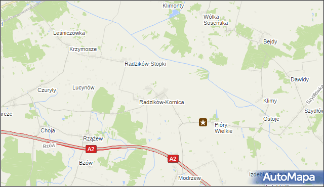 mapa Radzików Wielki, Radzików Wielki na mapie Targeo