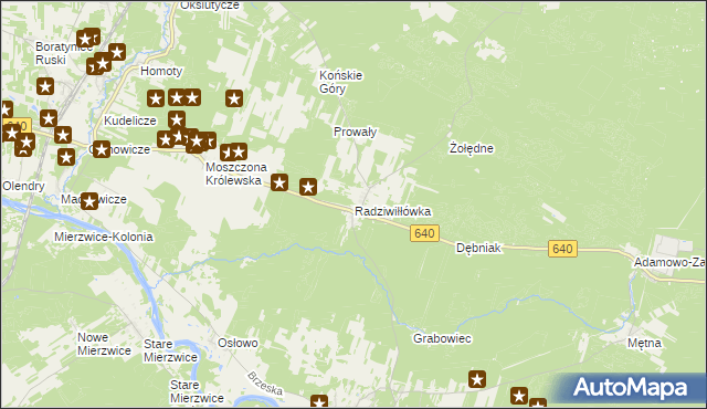 mapa Radziwiłłówka, Radziwiłłówka na mapie Targeo