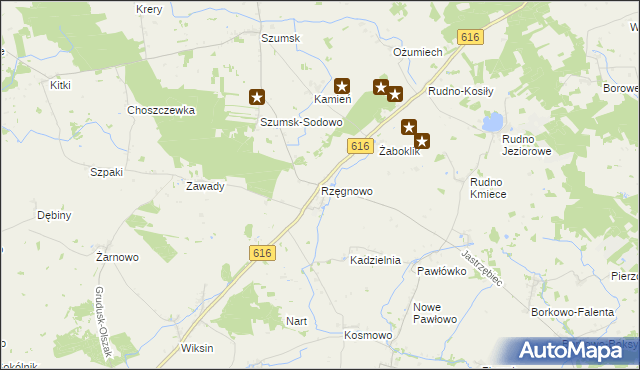 mapa Rzęgnowo, Rzęgnowo na mapie Targeo