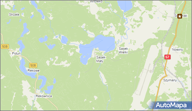 mapa Sasek Mały, Sasek Mały na mapie Targeo